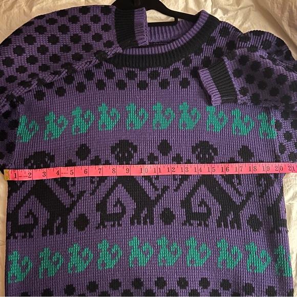 ❤️Knit sweater polka dot pattern purple black green - Picture 8 of 11